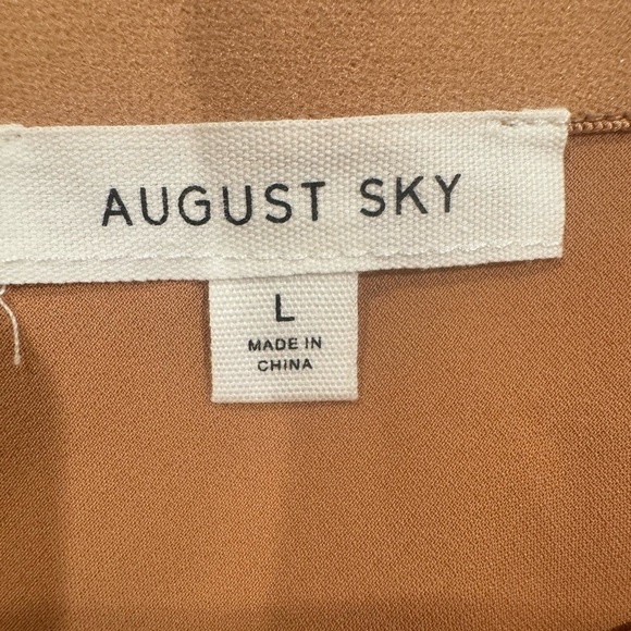 Anthropologie August Sky Sateen MIdi Skirt with side slit. Size L. NWOT - Picture 3 of 3